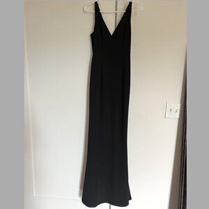 V-Neck Tulip Silhouette Bridesmaid Dress